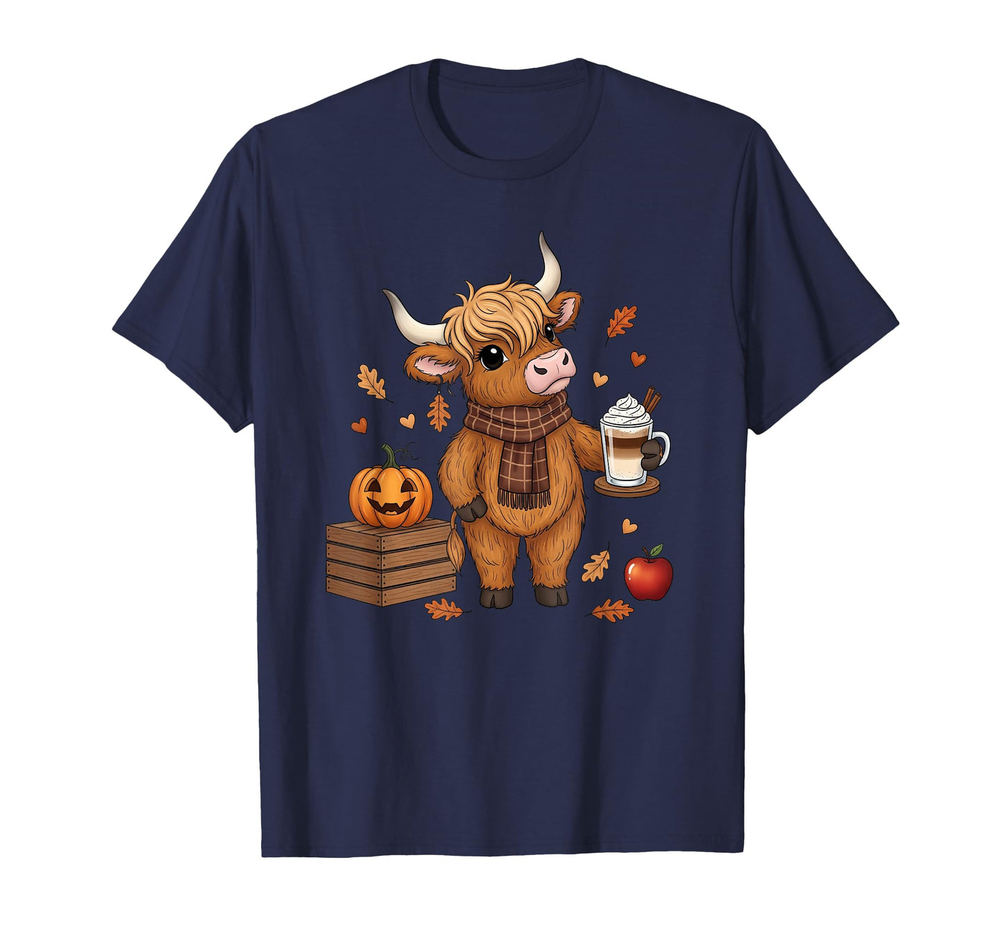 Funny Highland Cow Ghost Halloween Women Kids T-Shirt