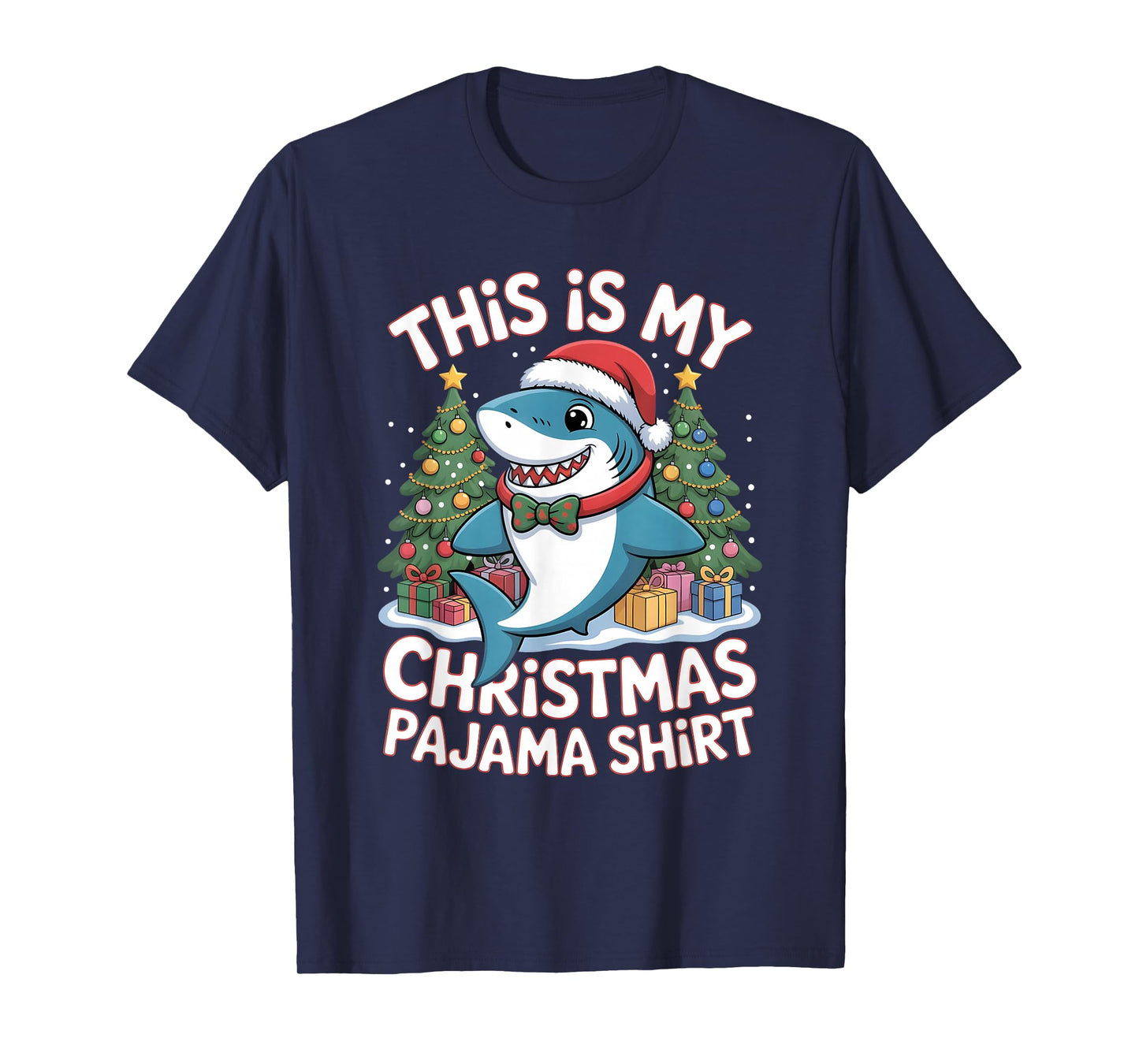 Shark This is My Christmas Pajama T-Shirt