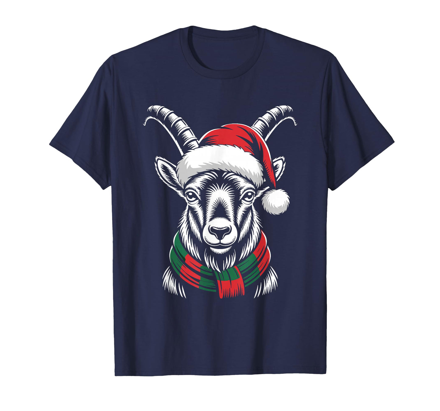 Ibex Xmas Santa Hat Scarf Christmas Costume T-Shirt