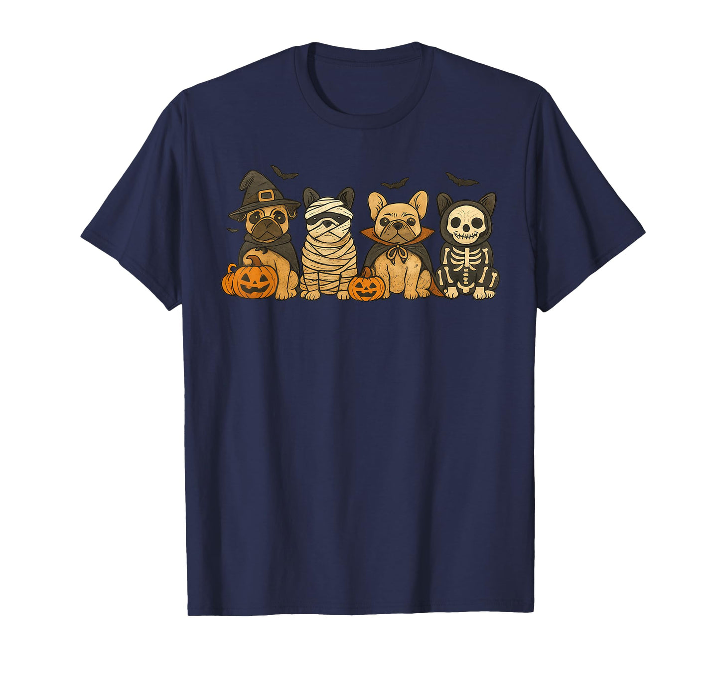 Mummy French Bulldog Halloween French Bulldog Witch Dog Mom T-Shirt