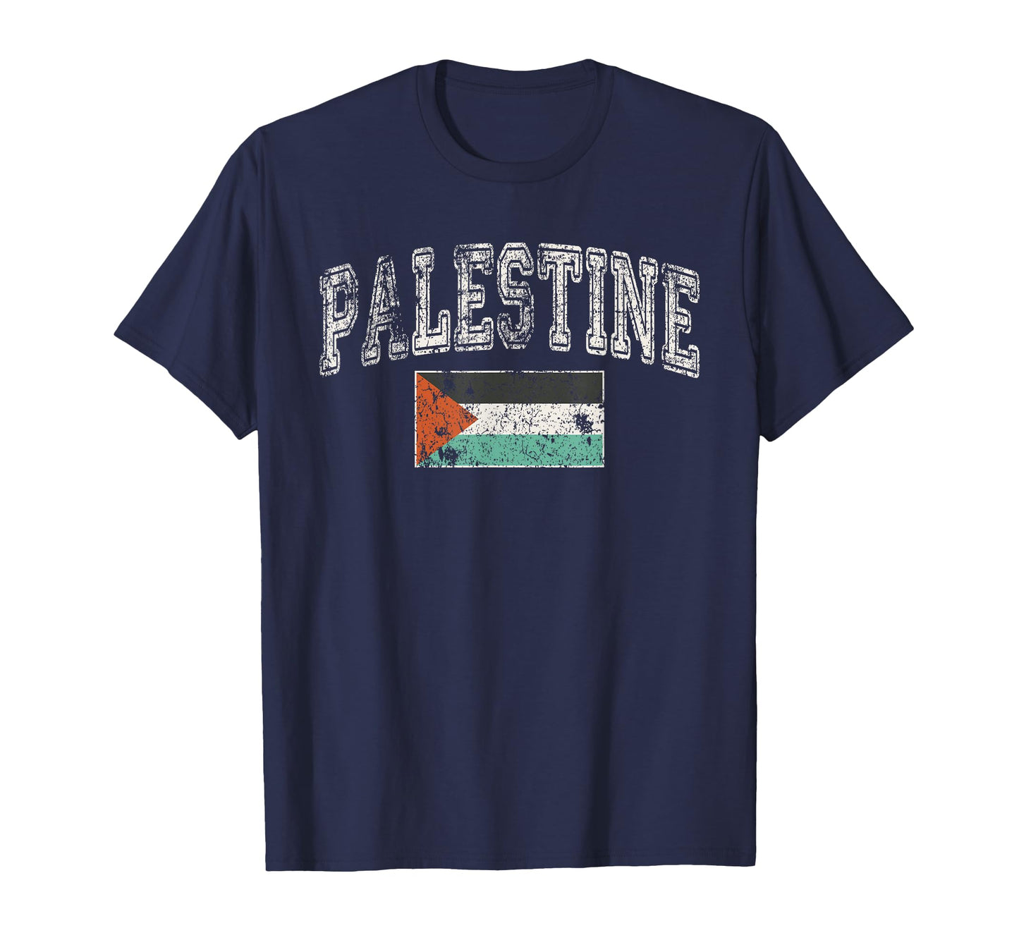 Vintage Retro Faded Palestine Flag Palestinian Pride T-Shirt