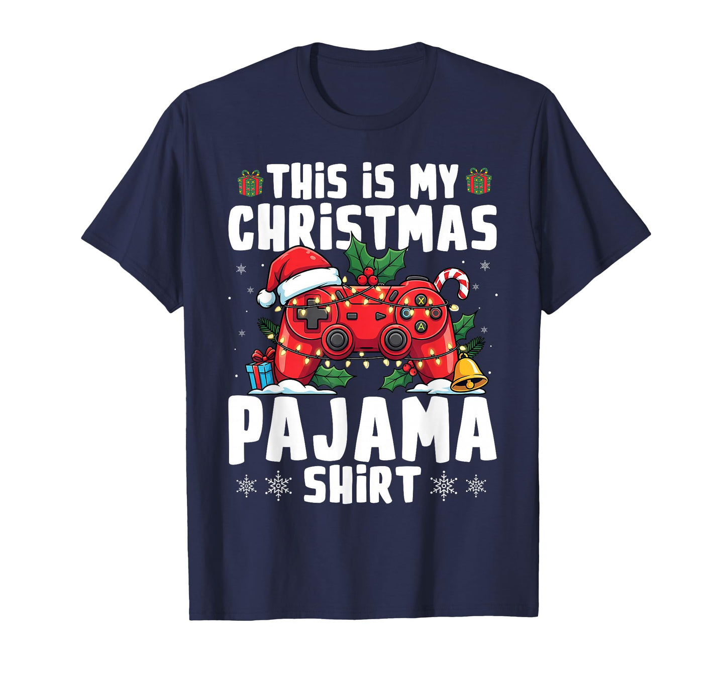Christmas Shirt Boys Men This is My Christmas Pajama Gamer T-Shirt