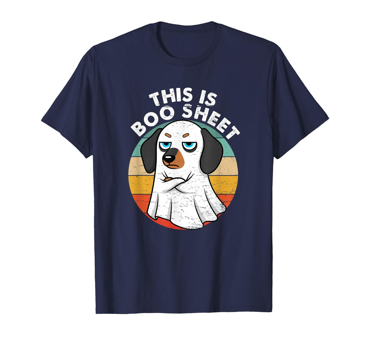This is Boo Sheet Dachshund Dog Retro Halloween Funny Dog T-Shirt