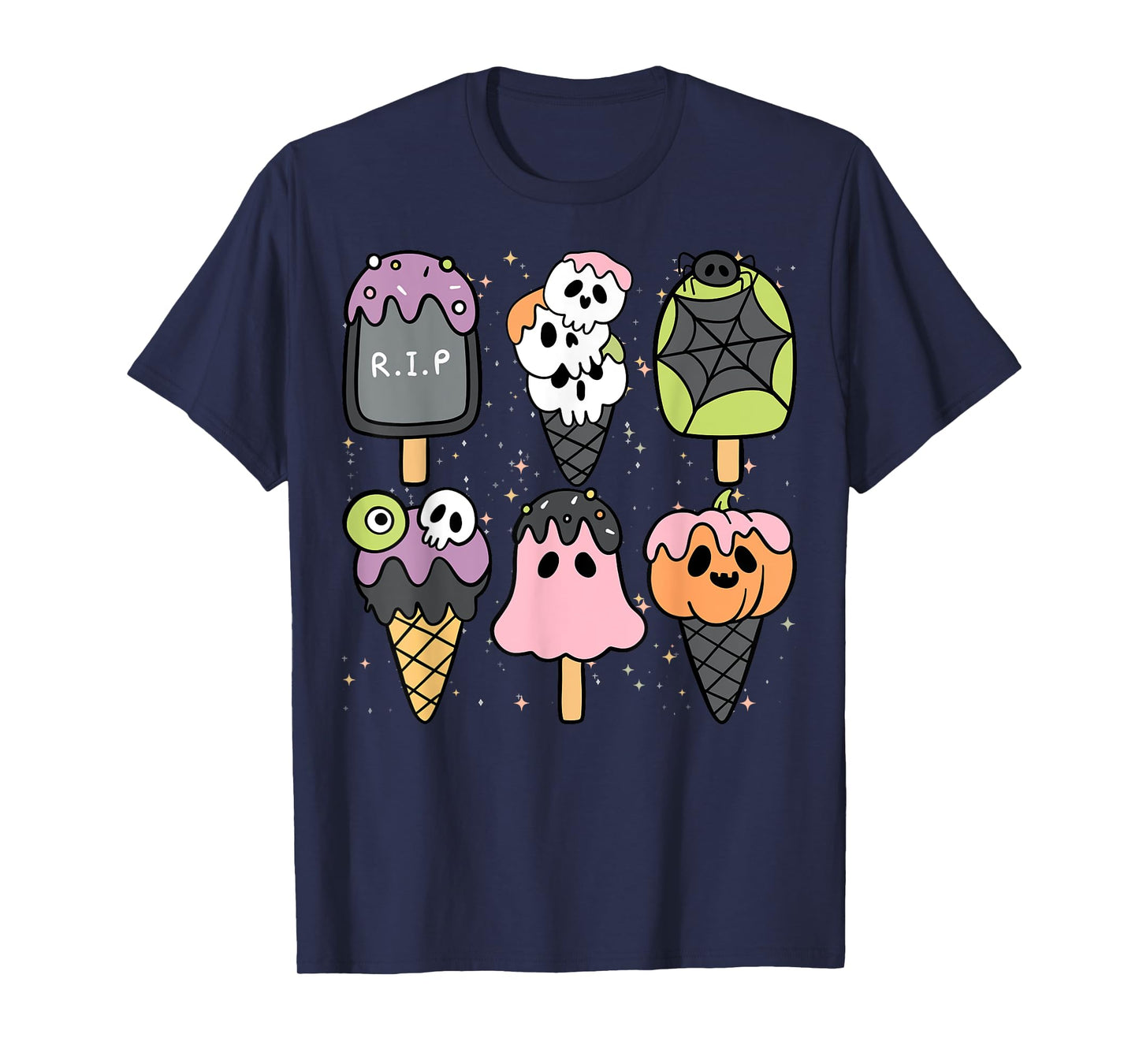 Horror Movie Summer Popsicle Halloween Ice Cream Summer-ween T-Shirt for Men Women Kids