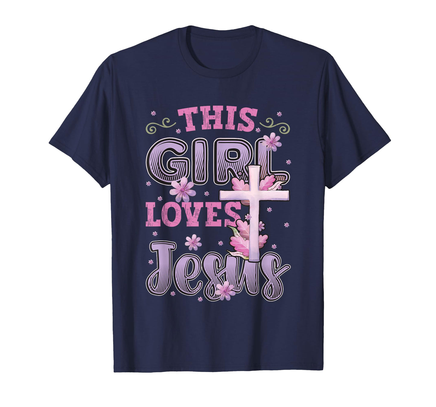 This Girl Loves Jesus Cute Christian Girl Jesus T-Shirt
