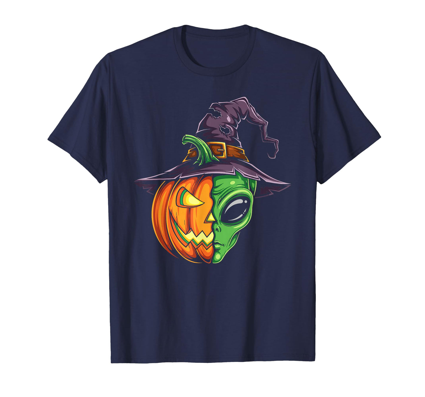 Alien Pumpkin Jack O Lantern Halloween Kids Mens Womens T-Shirt