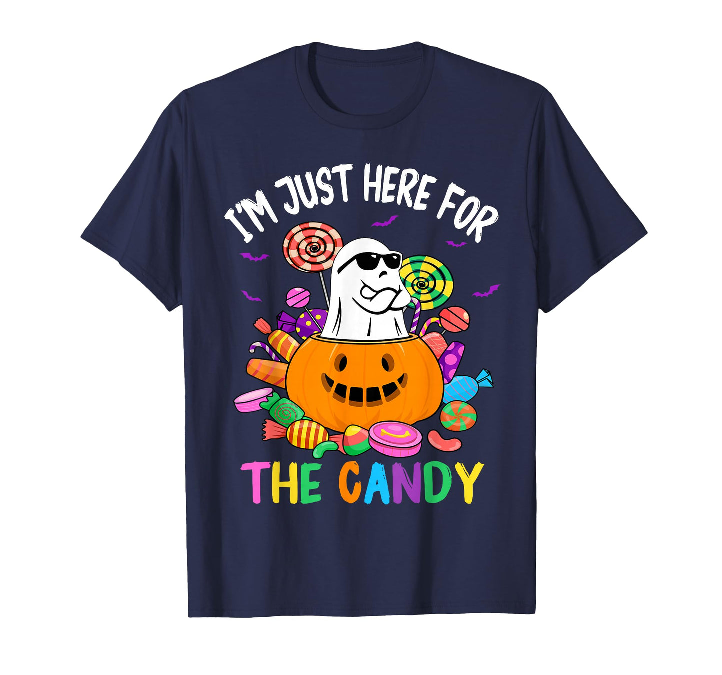 I'm Just Here For The Candy Funny Ghost halloween T-Shirt