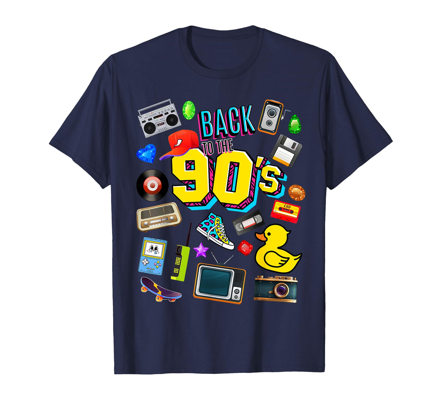 Men's Women's Kids Vintage Retro Back To 90's Graphic Design T-Shirt