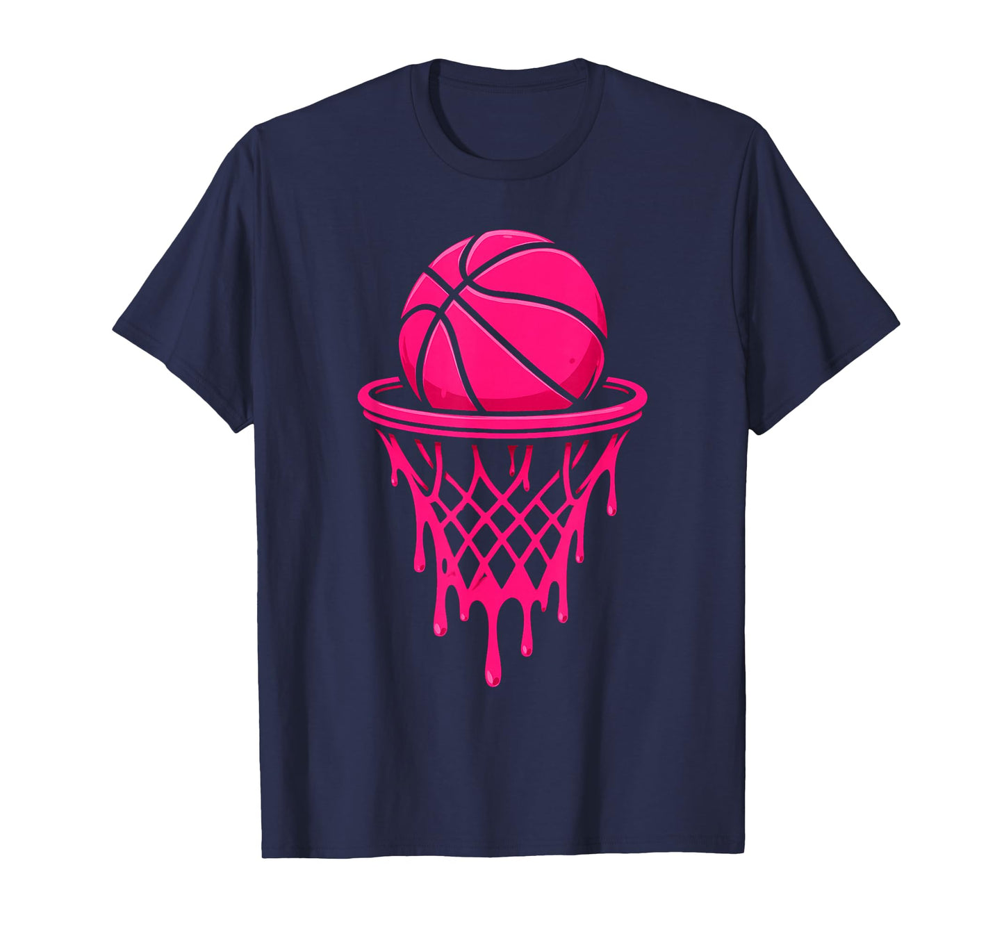 Vintage Pink Basketball Drip Toddler For Women Girl T-Shirt