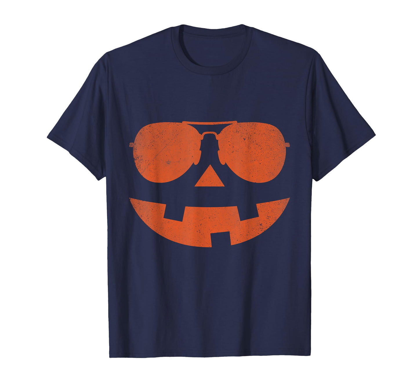 Jack O Lantern Sunglasses Pumpkin Face Halloween Costume T-Shirt
