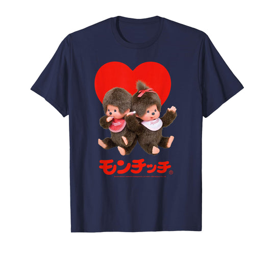 Monchhichi Valentine's Day Cute Little Fluffy Duo T-Shirt