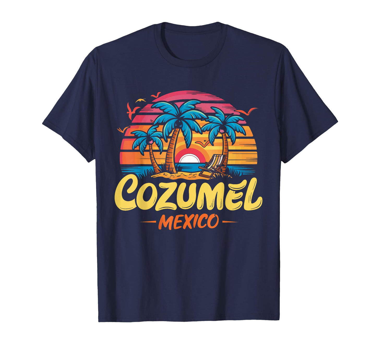 Cozumel Mexico Tropical Sunset beach Souvenir Vacation T-Shirt