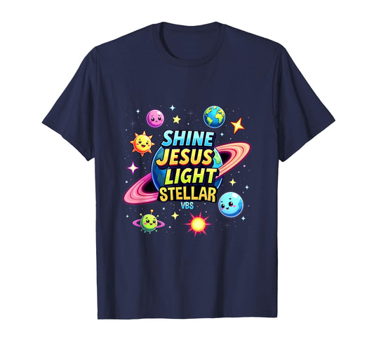 Stellar Space VBS 2025 School Camp Christian T-Shirt