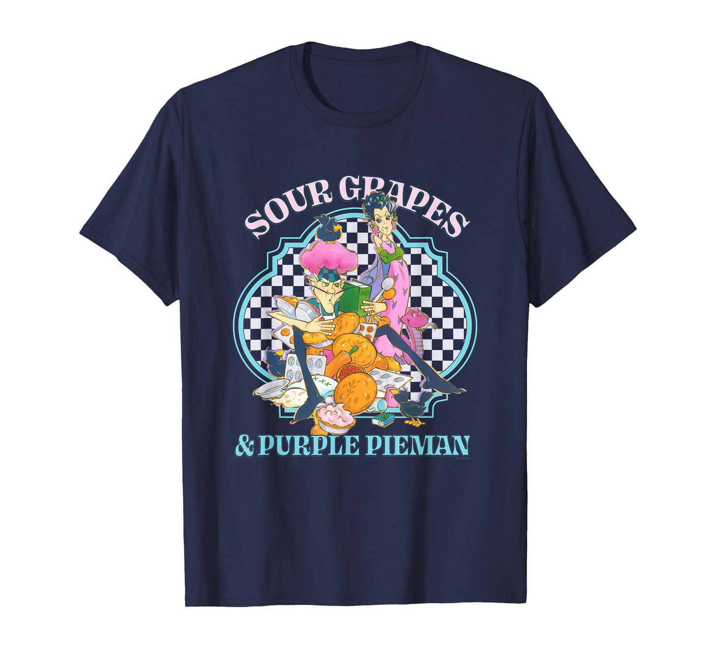 Strawberry Shortcake Sour Grapes & Purple Pieman Retro Logo T-Shirt