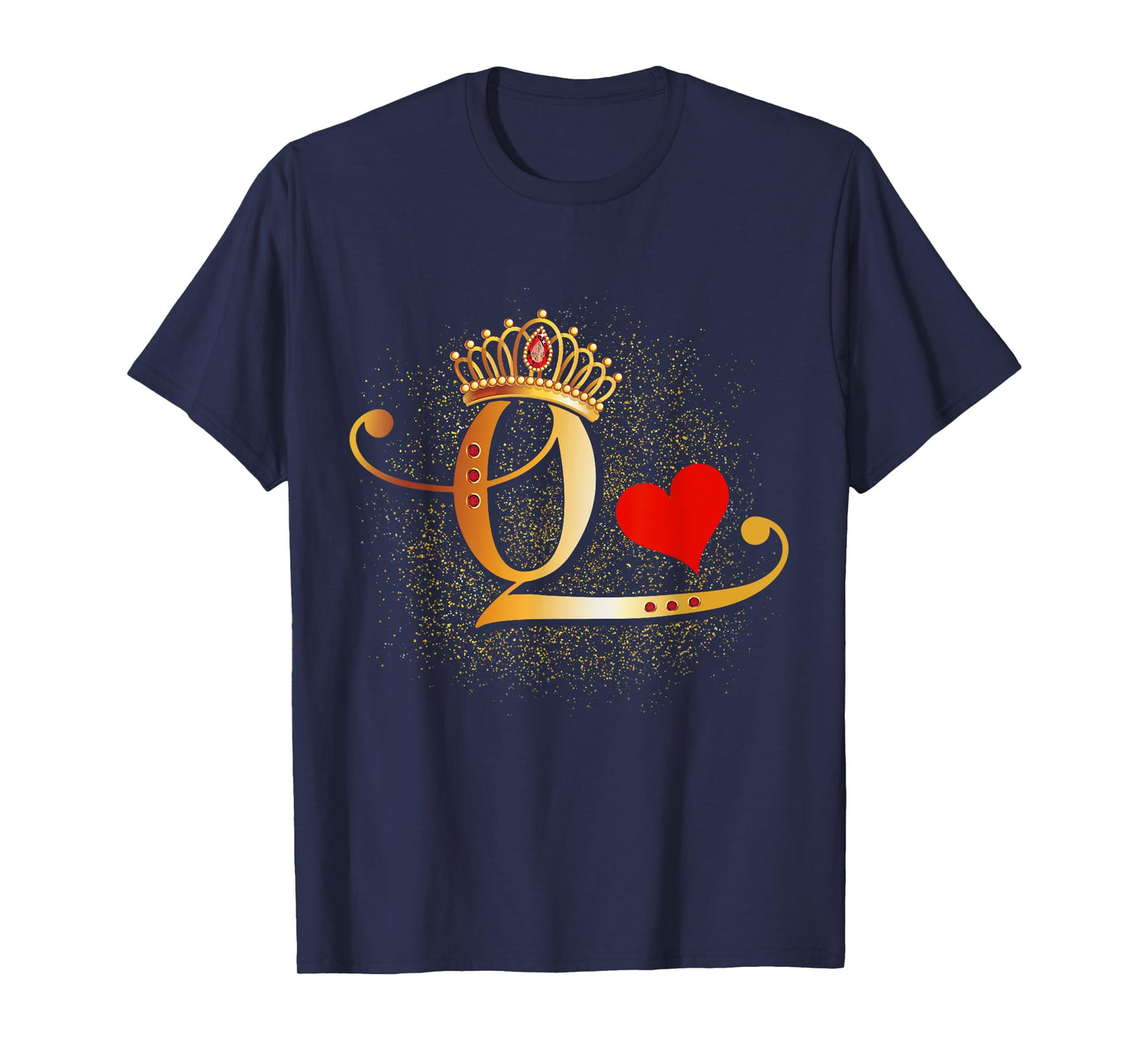 King & Queen of Hearts Crown Couple Saint Valentine's Day T-Shirt