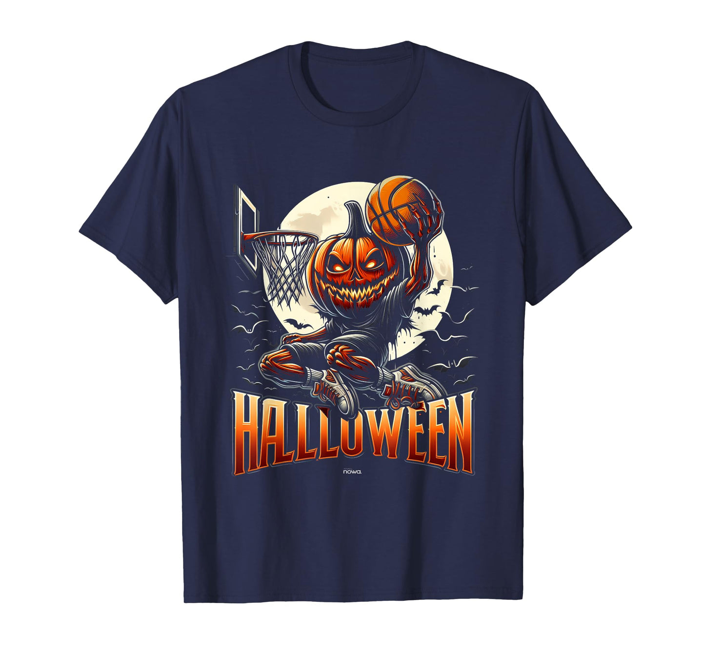 HALLOWEEN BASKETBALL SCARY PUMPKIN MOONLIGHT SLAM T-Shirt