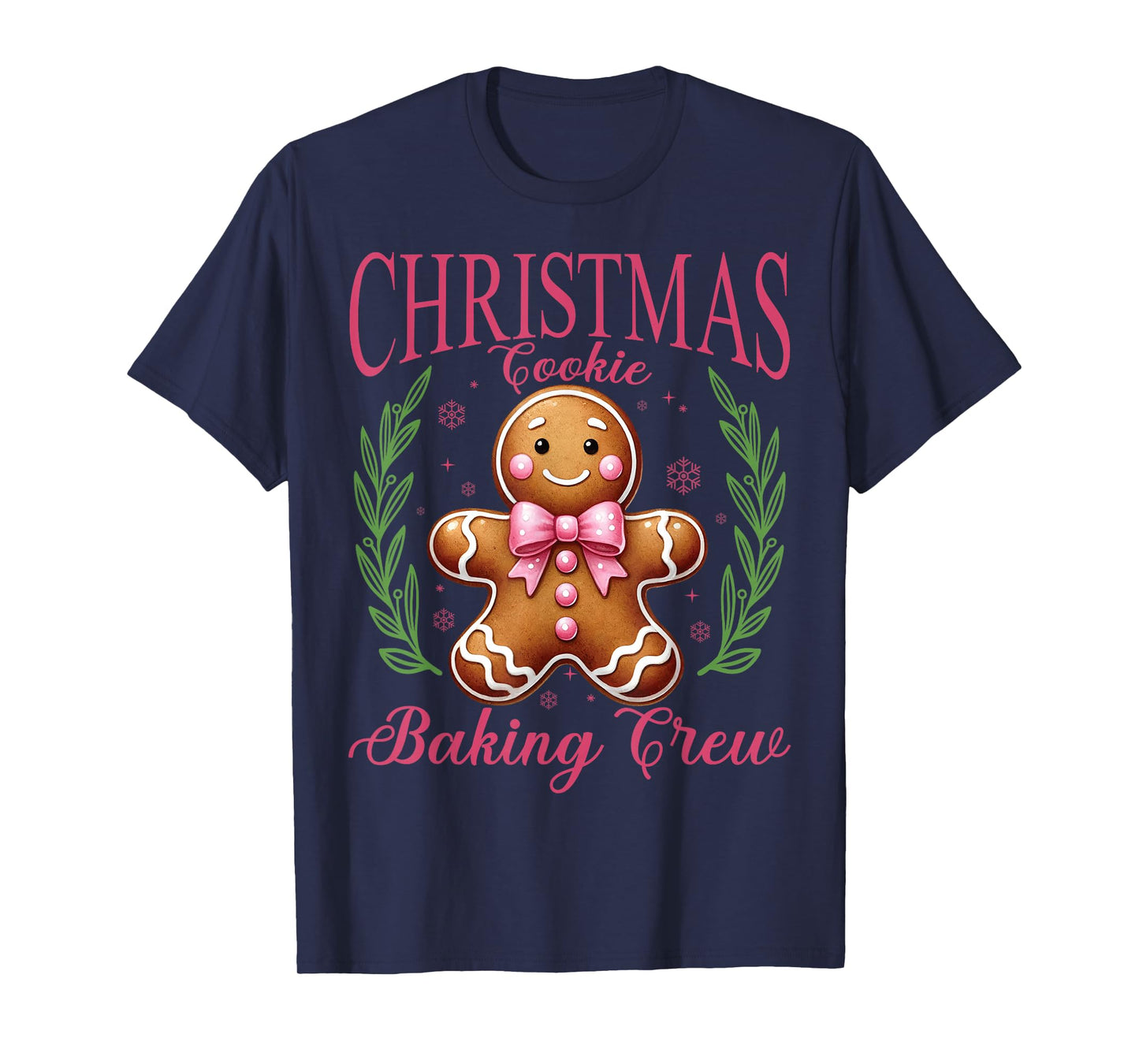 Cute Christmas Cookie Baking Crew Gingerbread Girl Coquette T-Shirt
