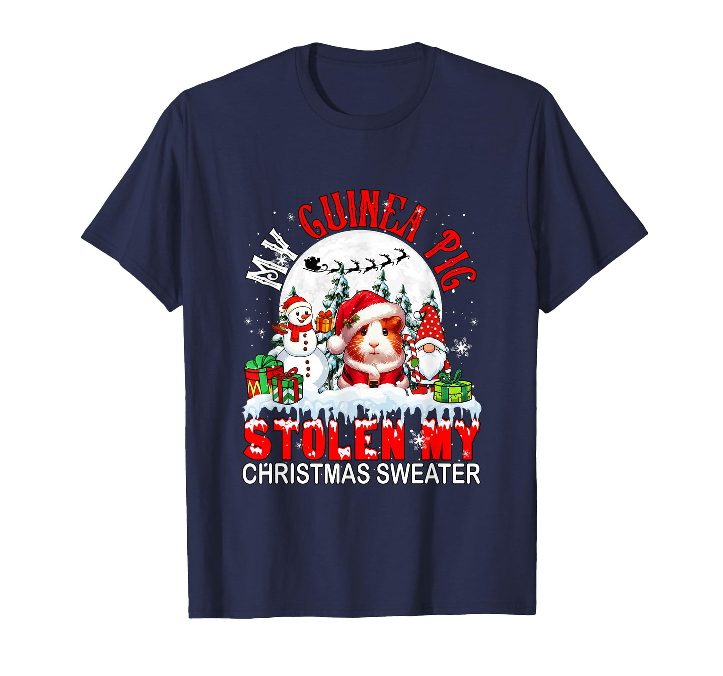 My Guinea Pig Stolen My Christmas Sweater Santa Dog Owner T-Shirt