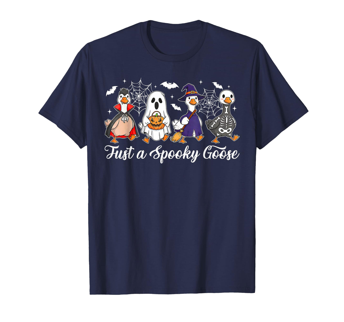 Just A Spooky Goose- Happy Halloween Costume Day Boys Girls T-Shirt