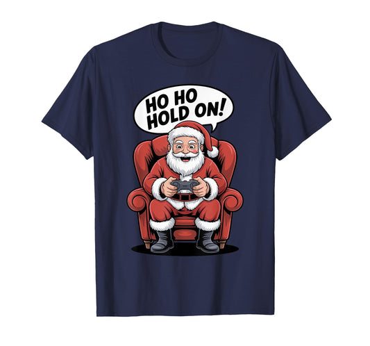 Santa Gaming Christmas Funny Video Gamer Xmas Holiday T-Shirt