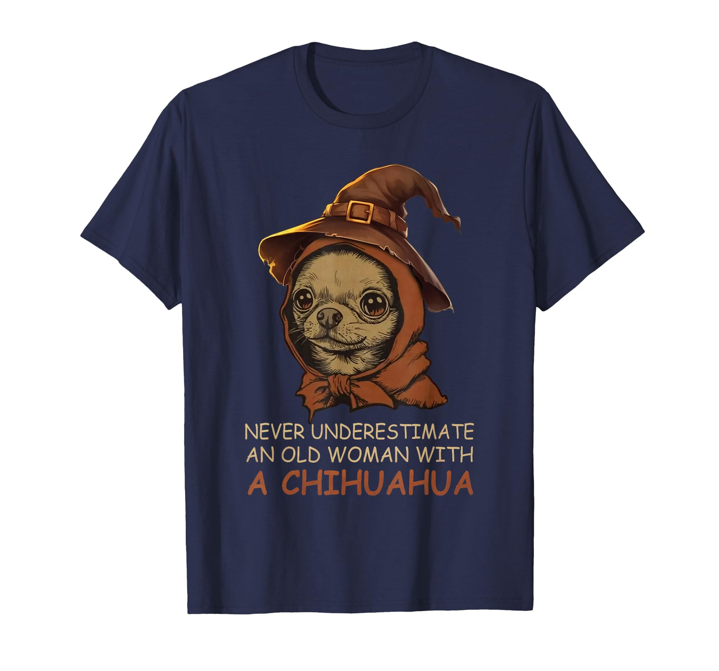 Vintage Witch Chihuahua Mom for Chihuahua Owner Halloween T-Shirt