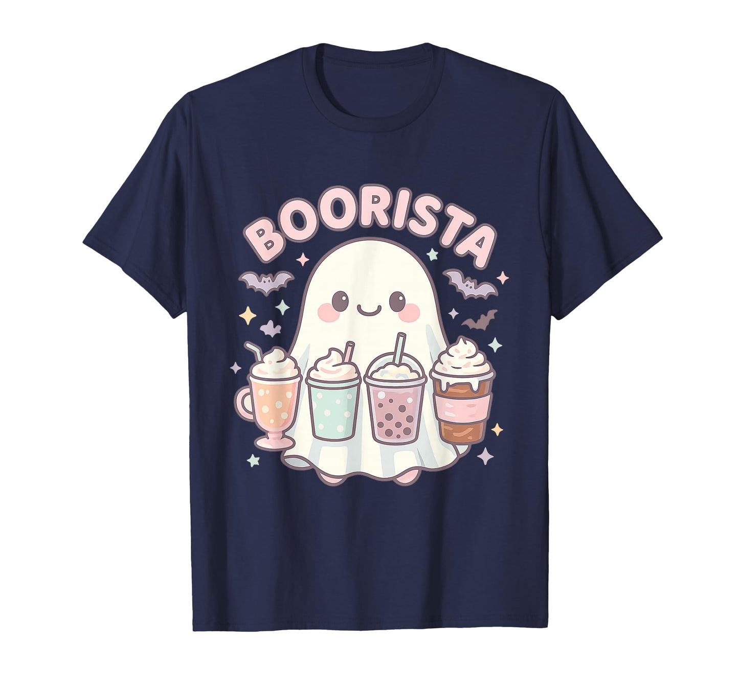 Boorista Barista Ghost Coffee Halloween Spooky Season Funny T-Shirt