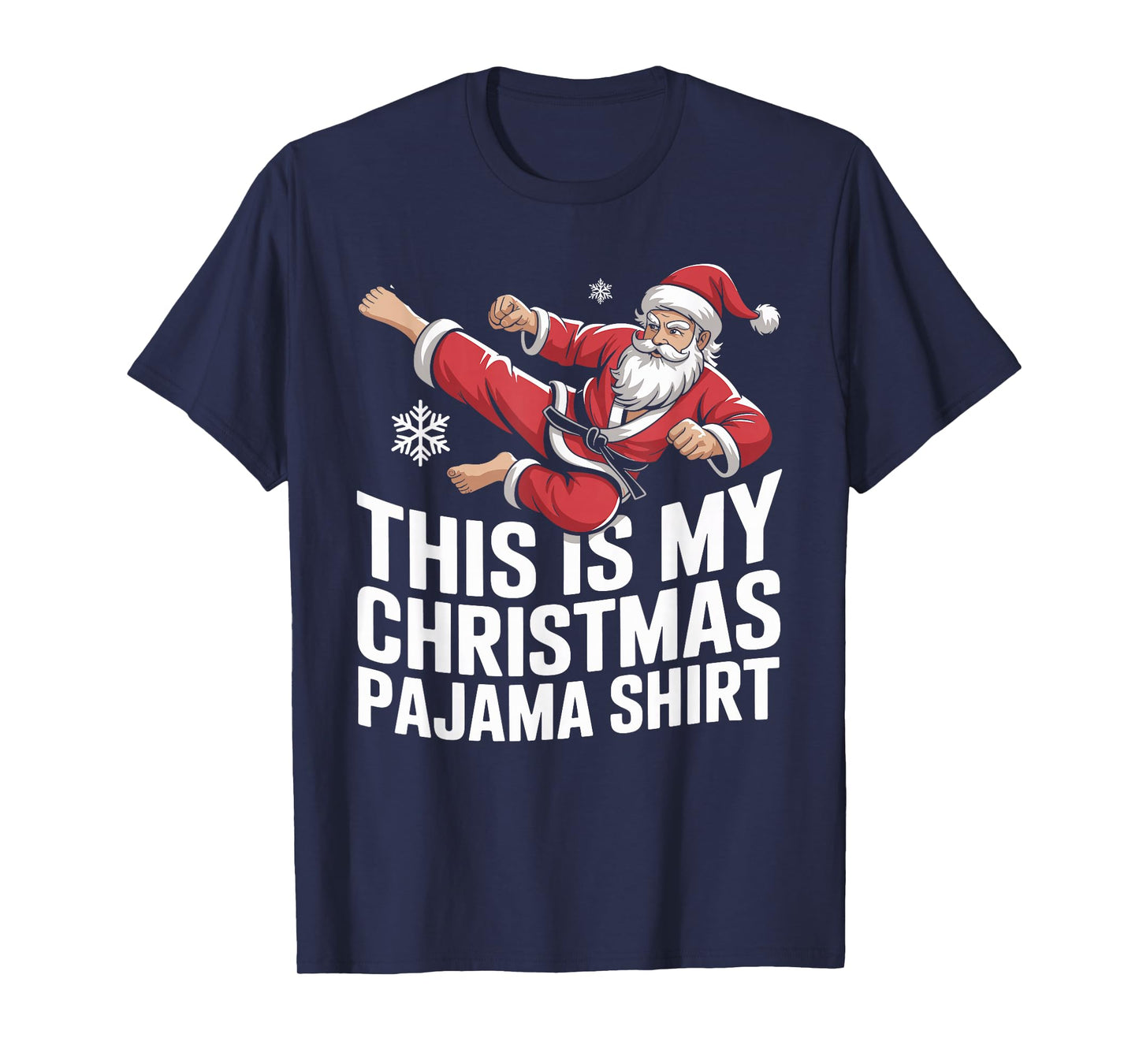 Funny Santa Claus Karate Christmas Martial Arts for Men T-Shirt