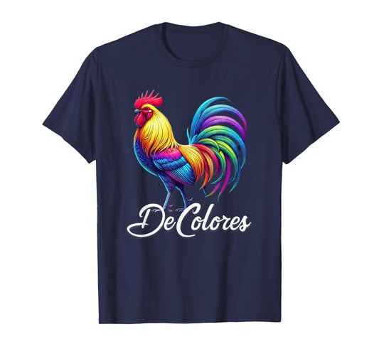 DeColores Cursillo Rainbow Rooster Catholic T-Shirt