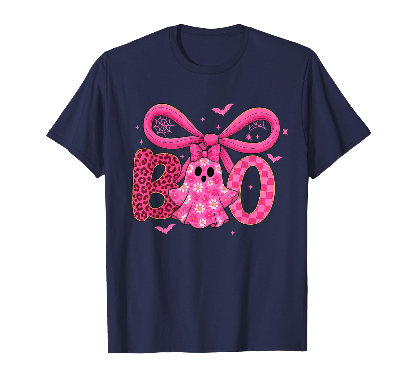 Boo Halloween Pumpkin Pink Ribbon Witch Breast Cancer T-Shirt