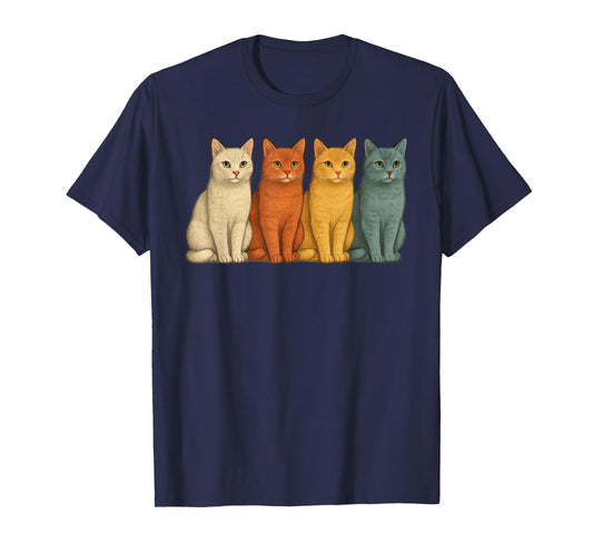 Vintage Cats Cute Cat Retro T-Shirt