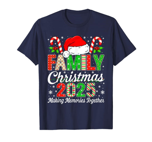 Family Christmas 2025 Squad Santa Elf Xmas Matching Outfit T-Shirt