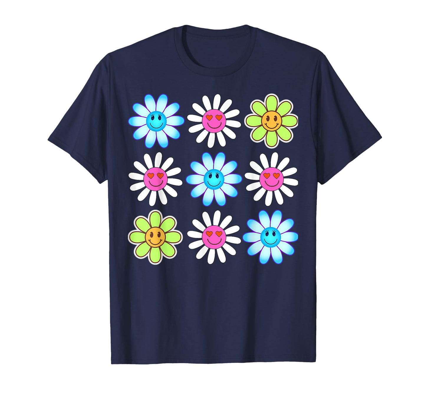 Hippie Retro Flower Power Kawaii Flowers Floral 60s 70s Tee T-Shirt
