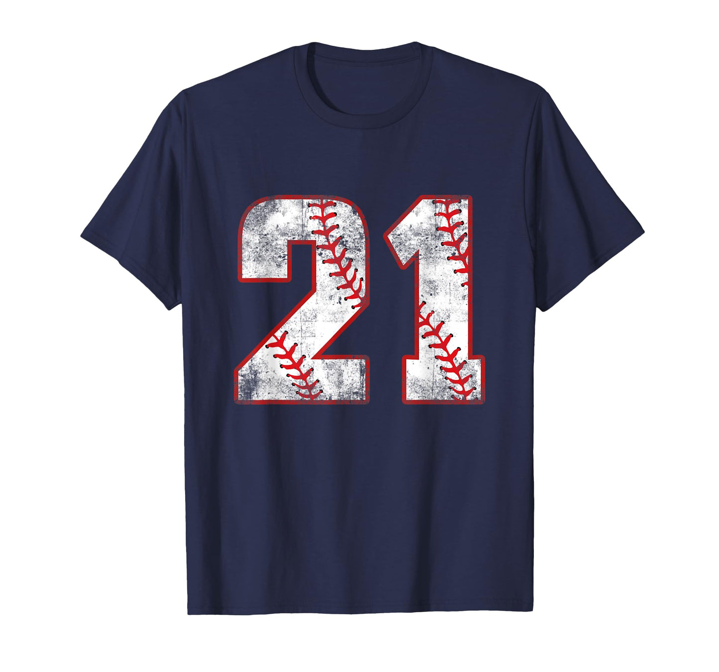 Vintage Baseball 21 Jersey Number T-Shirt