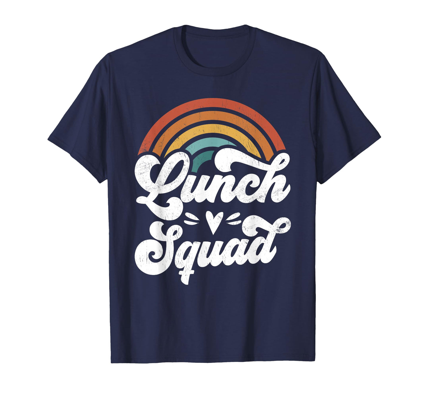 Cafeteria Manager Retro Groovy Rainbow Matching Lunch Worker T-Shirt