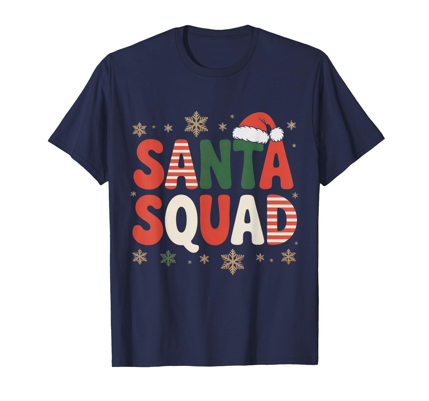Retro Santa Skate Team Christmas Holiday Matching Vibes T-Shirt