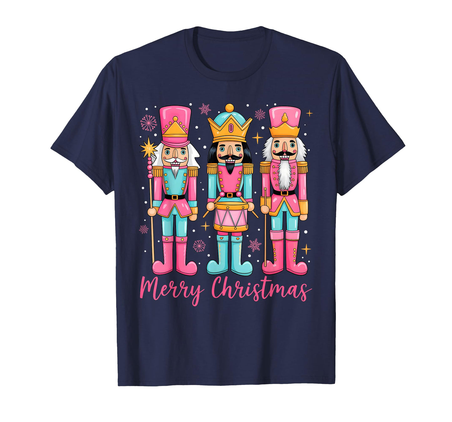 Pink Nutcracker Squad Christmas Ballet Dance Women Kids Girl T-Shirt