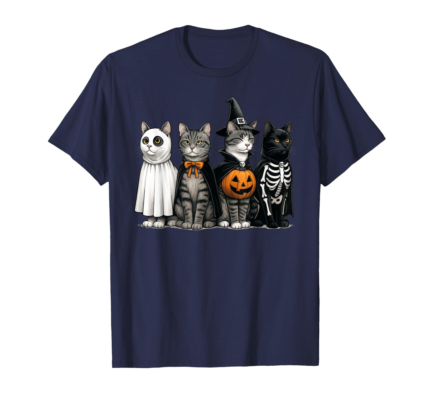 Spooky Witch Boo Cat Keeper Funny Halloween Costume Girl Boy T-Shirt