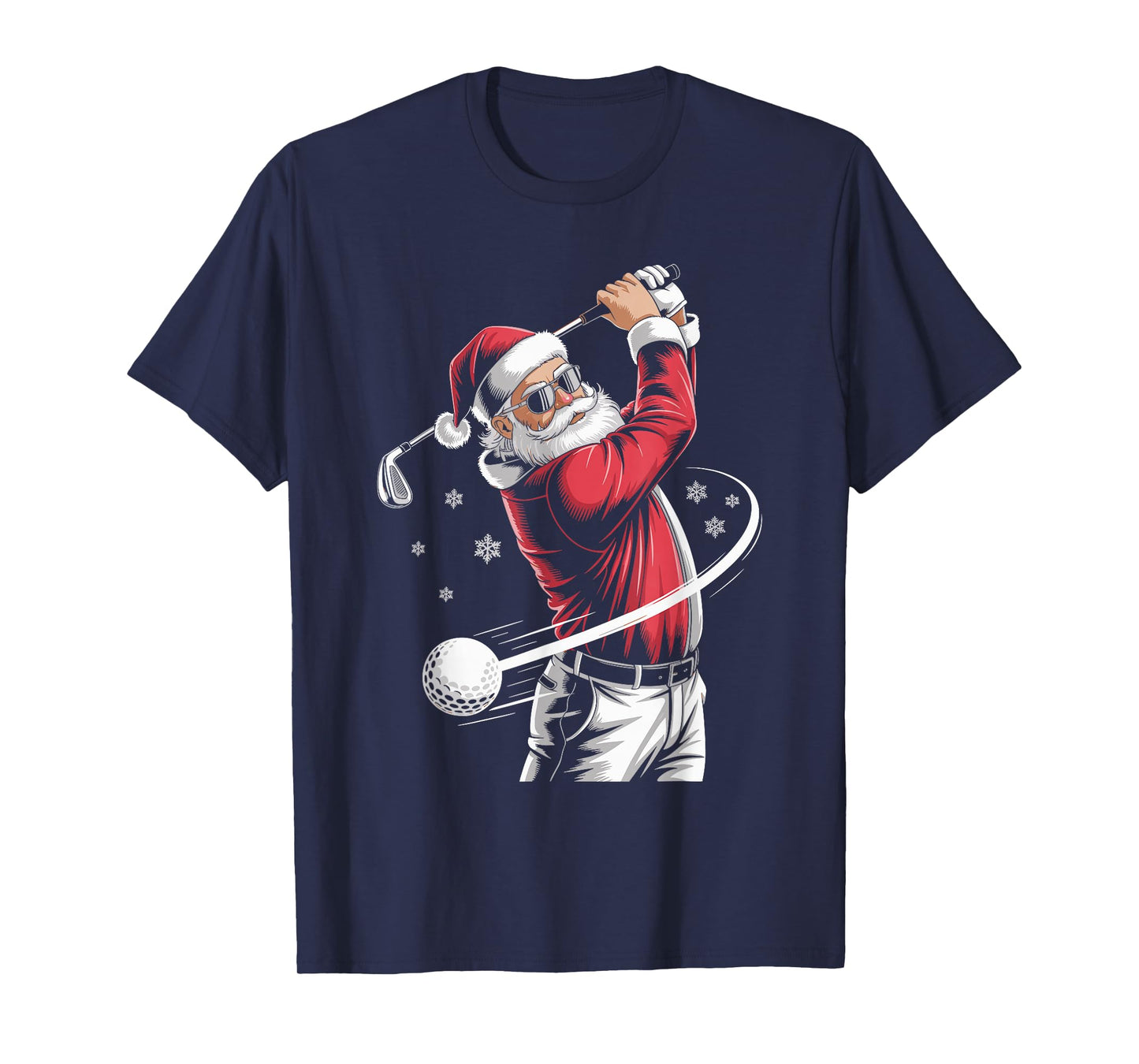 Santa Claus Golf Player Christmas Golfer Xmas Golfing T-Shirt