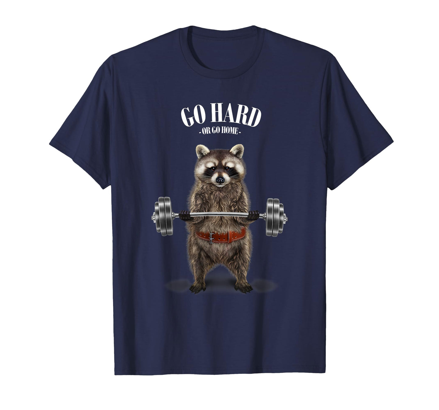 Raccoon Weightlifting in Fitness Gym T-Shirt