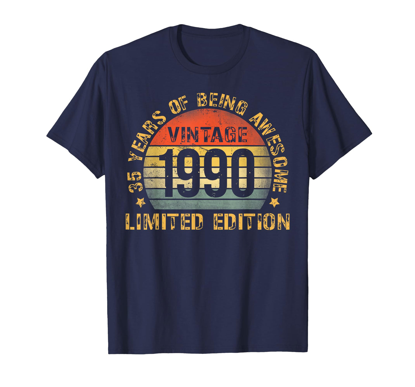 35 Year Birthday Decorations Men Gag 35yr 1990 35th Birthday T-Shirt