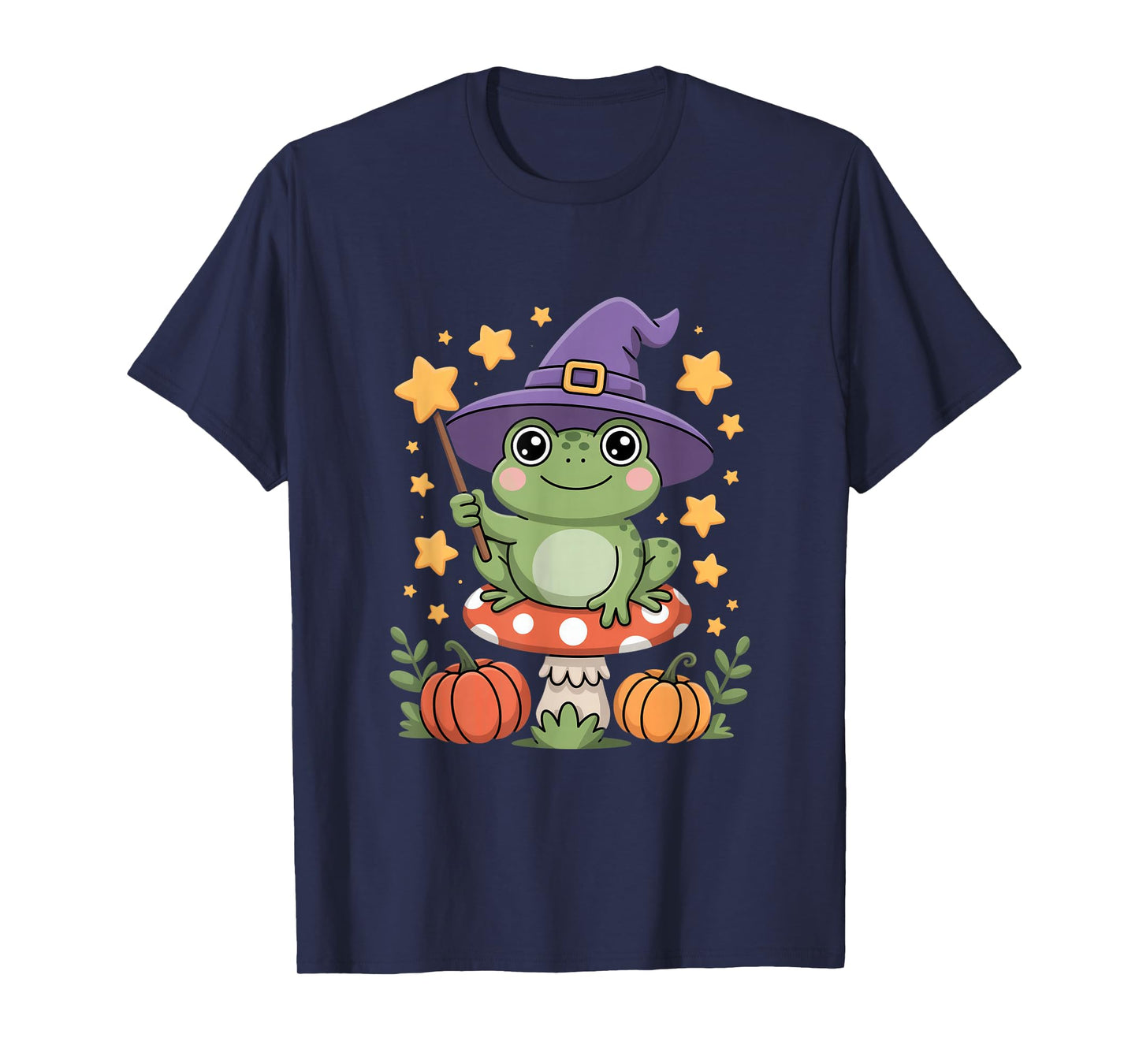 Cute Kawaii Halloween Frog with Magic Hat T-Shirt