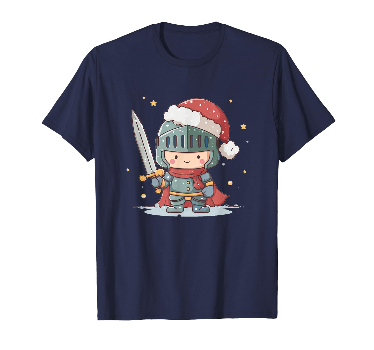 Awesome Knight with Santa Claus Hat for Christmas Armor T-Shirt