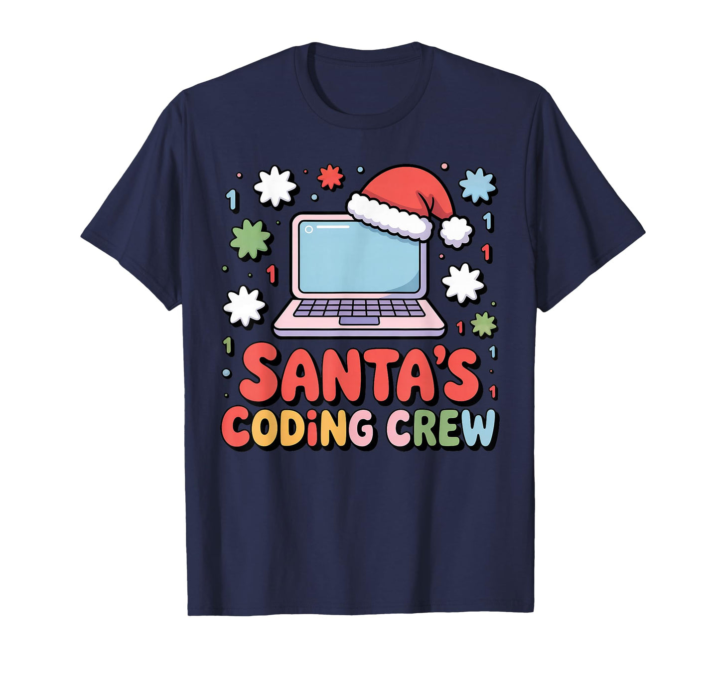 Santa’s Coding Crew Holiday Tech Laptop T-Shirt