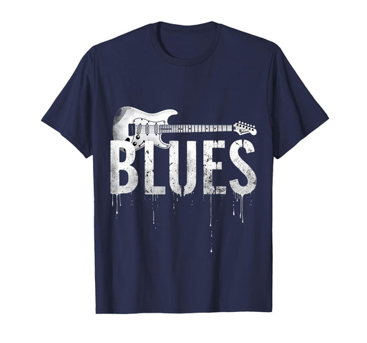 Distressed Electric Guitar Blues Music T-Shirt