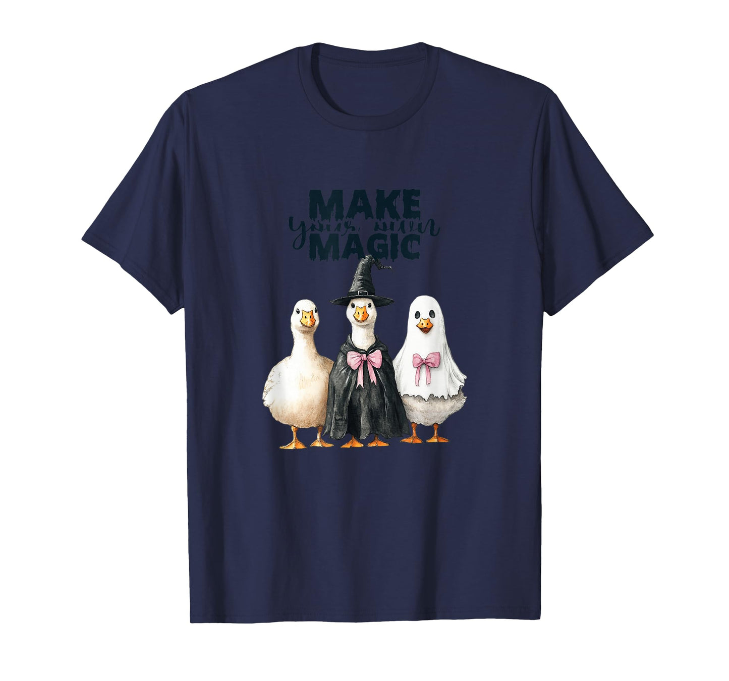 Funny Halloween Goose, Witch Ghost Cute Pet Costume T-Shirt