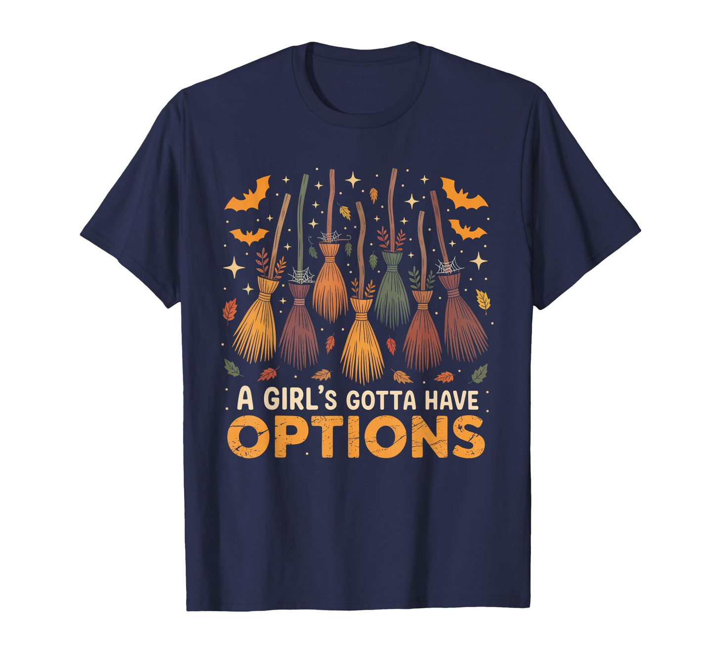 Retro a Girl’s Gotta Have Options Spooky Witches Halloween T-Shirt