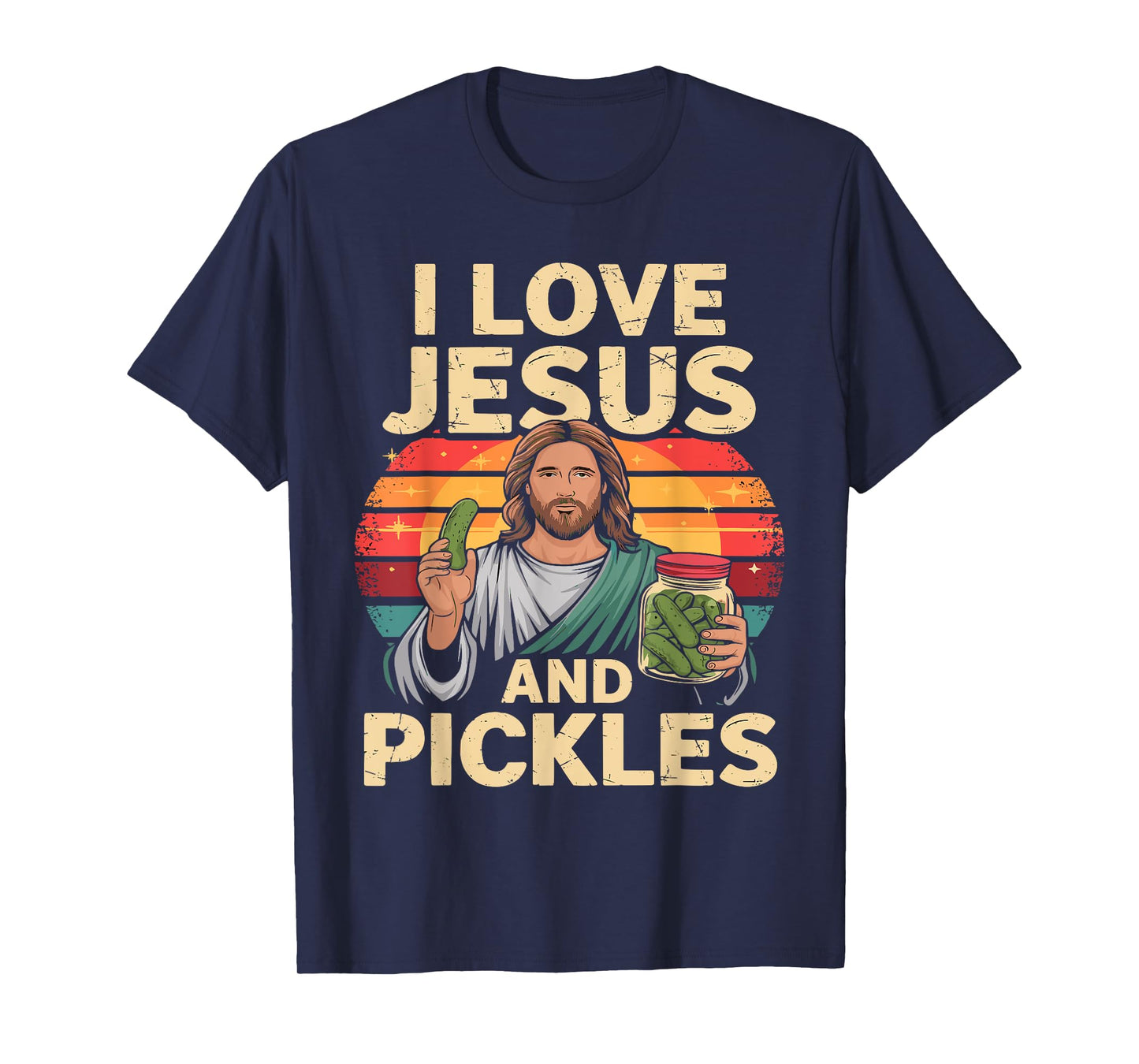 I Love Jesus And Pickles Shirt Cucumber Jesus Pickles T-Shirt