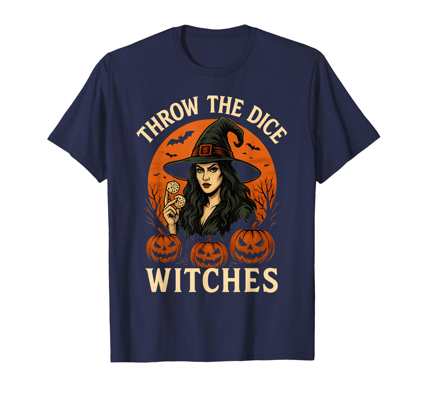 Throw The Dice Witches Halloween Bunco Game T-Shirt