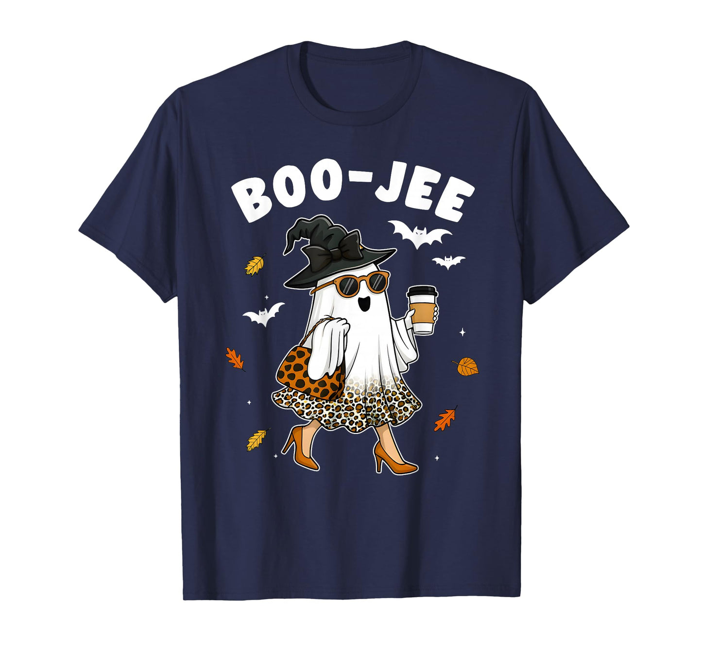 Coquette Ghost Coffee Boo-JEE Halloween Boujee Cute Ghost T-Shirt