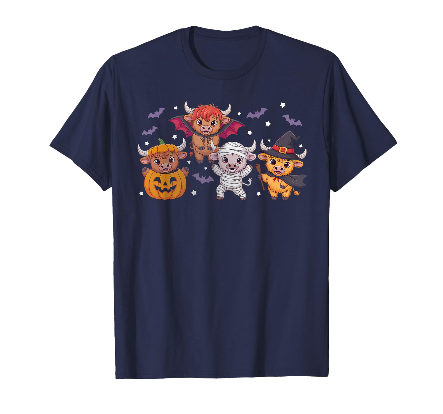Highland Cow Halloween Spooky Cute Costume Squad T-Shirt